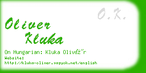 oliver kluka business card